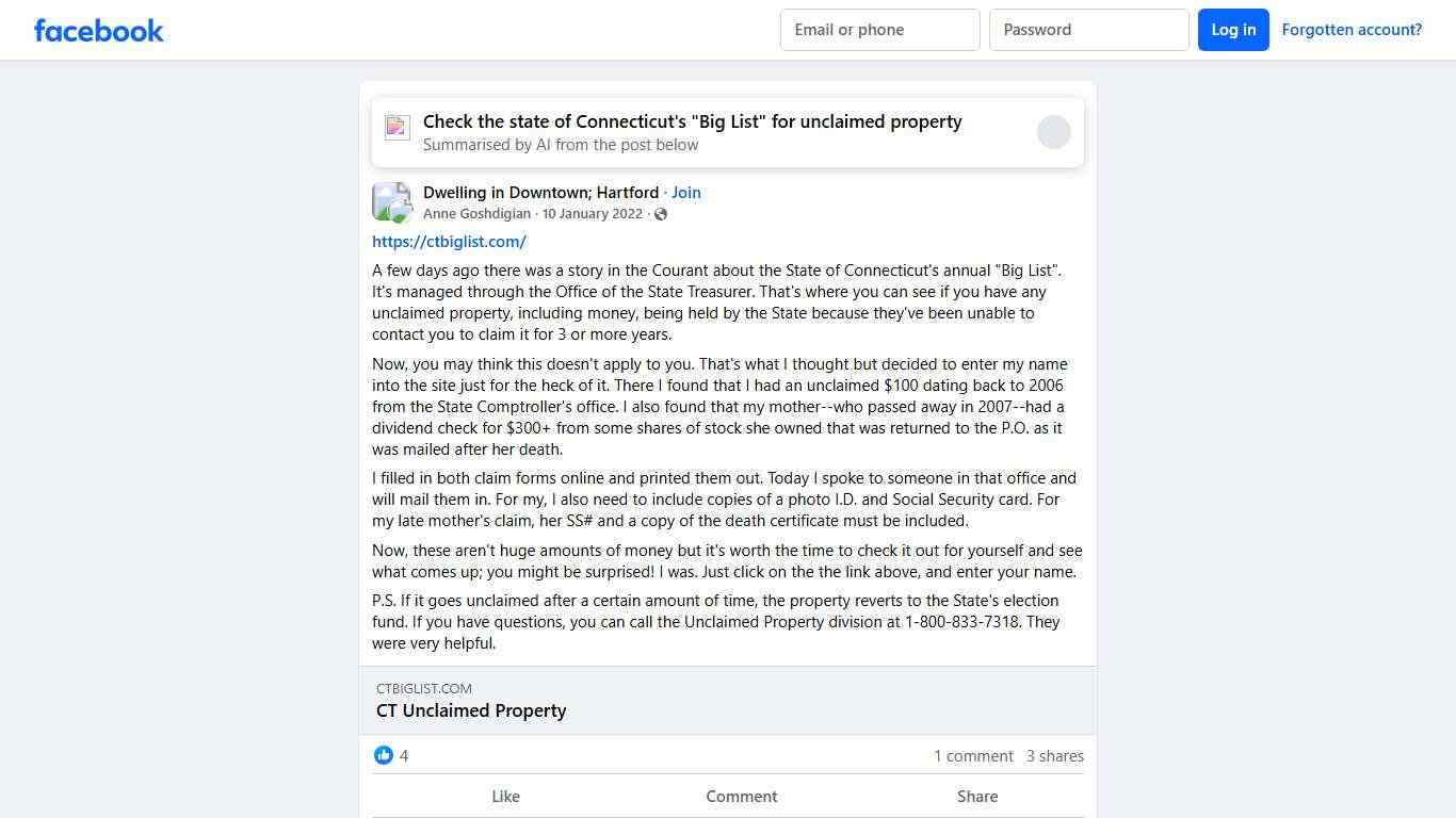 Dwelling in Downtown; Hartford | https://ctbiglist.com/ | Facebook